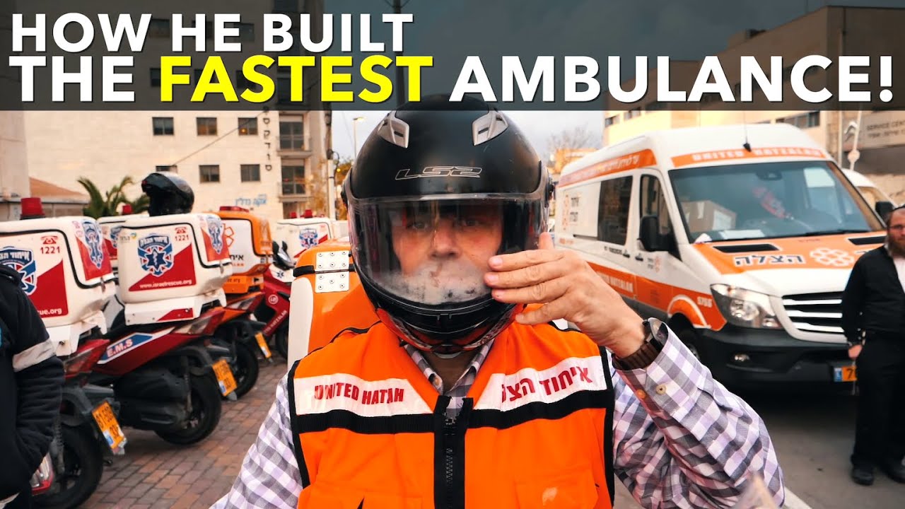 Eli Beer and a United Hatzalah ambucycle team in Israel